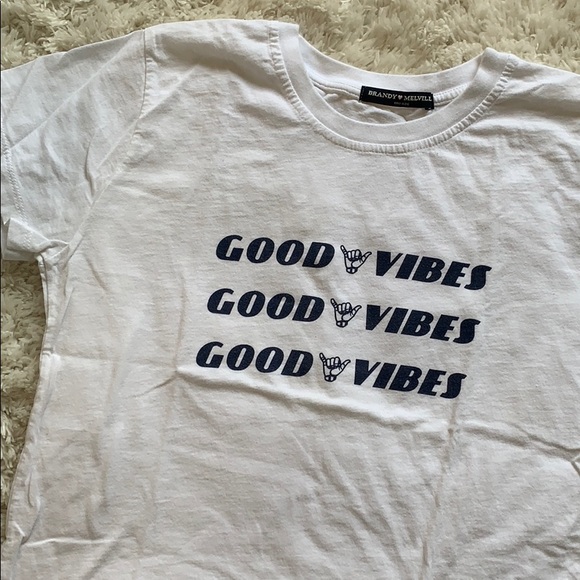 Brandy Melville Good Vibes Top - Picture 2 of 5